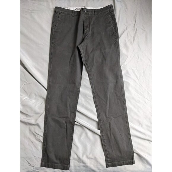 Eddie Bauer Pants Legend Wash Gray Chino Khakis Mens Size 35X35 - Picture 1 of 14